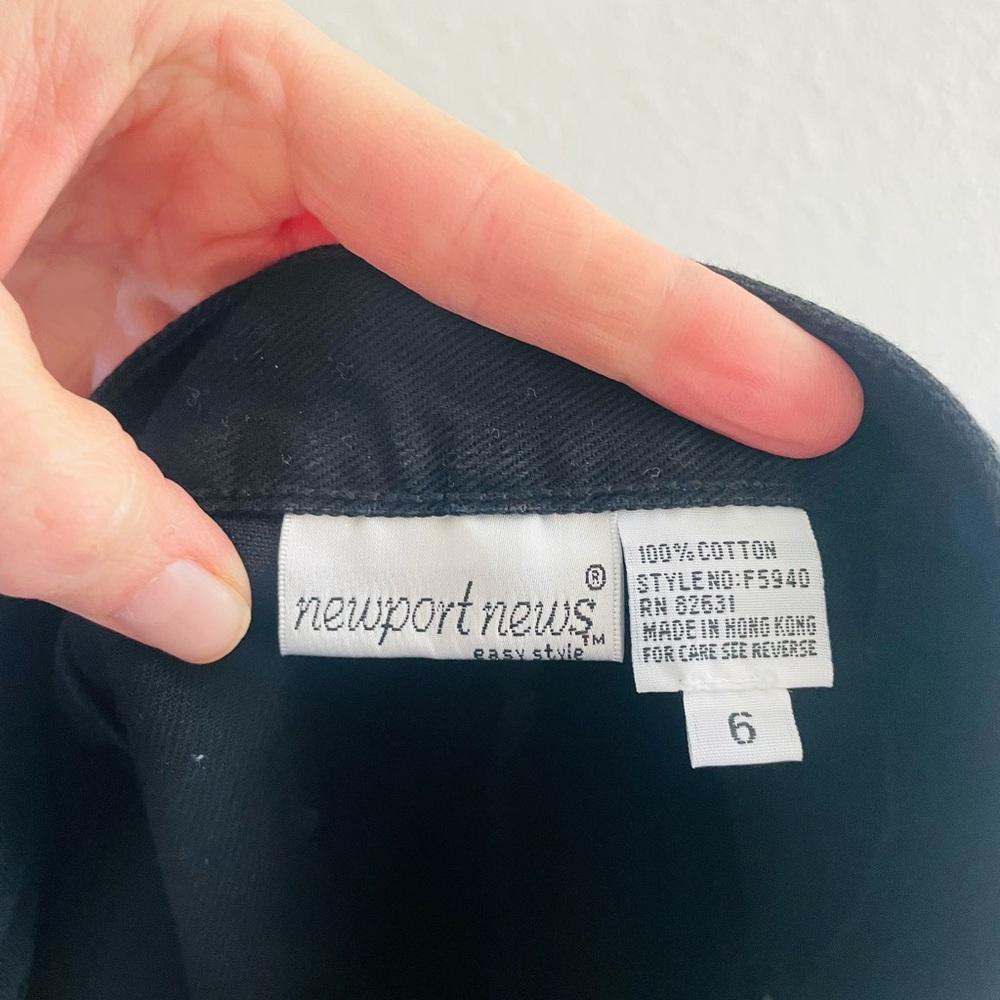 Vintage Newport News High Rise Black Shorts 100% Cotton - Picture 3 of 11